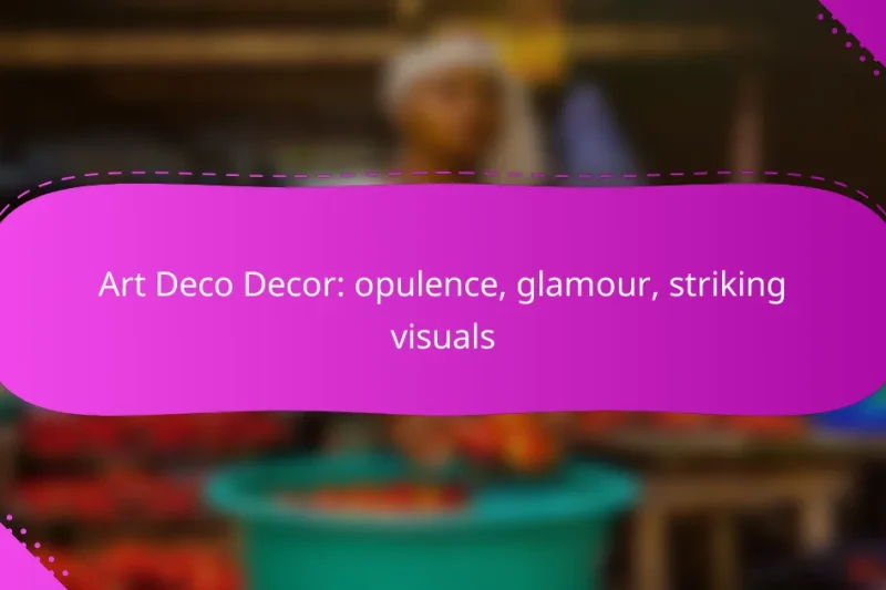 Art Deco Decor: opulence, glamour, striking visuals