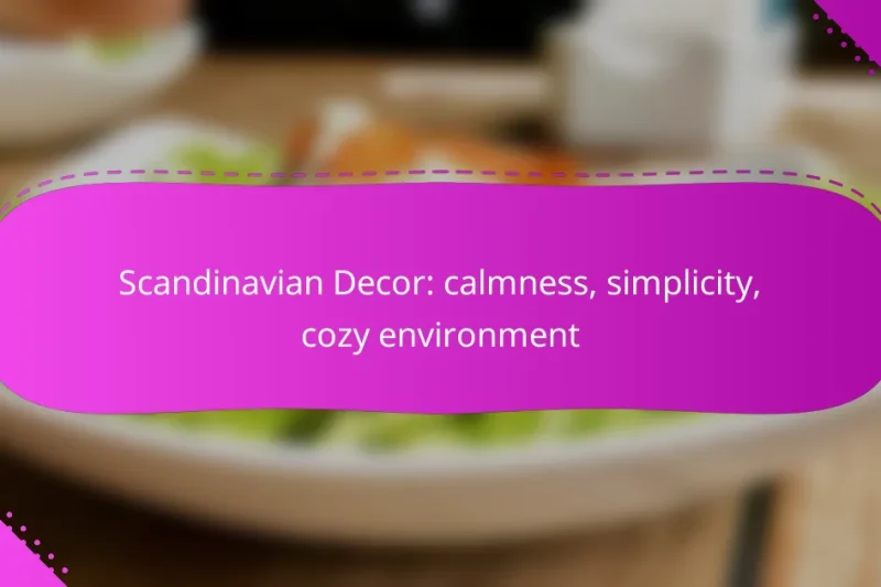 Scandinavian Decor: calmness, simplicity, cozy environment