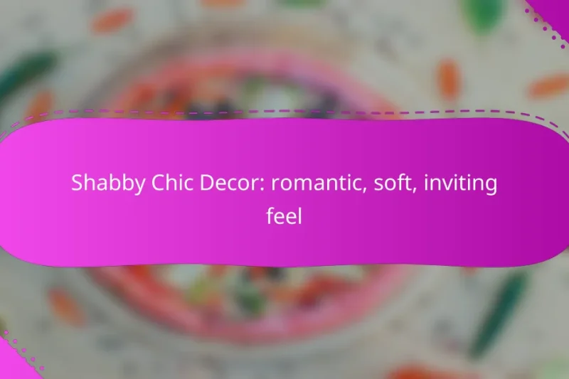 Shabby Chic Decor: romantic, soft, inviting feel